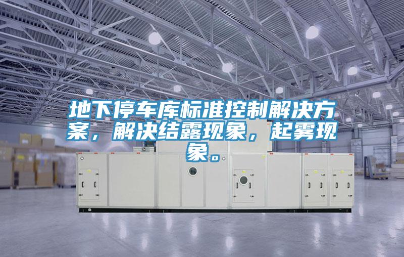地下停車庫標(biāo)準(zhǔn)控制解決方案，解決結(jié)露現(xiàn)象，起霧現(xiàn)象。