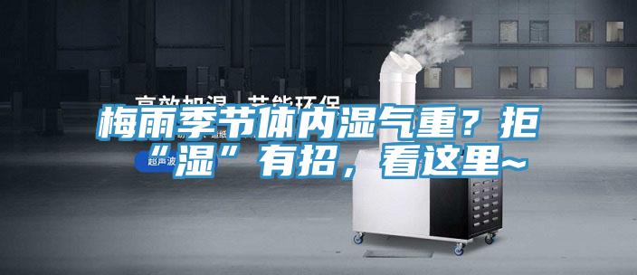 梅雨季節(jié)體內濕氣重？拒“濕”有招，看這里~