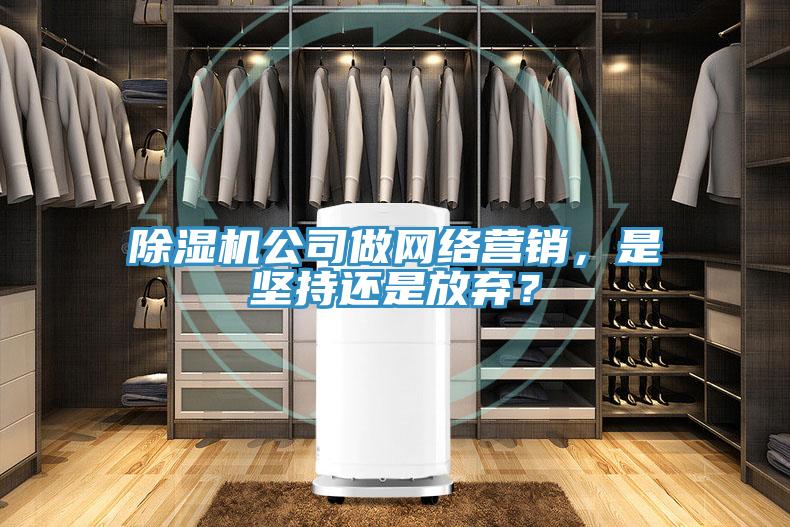 除濕機(jī)公司做網(wǎng)絡(luò)營銷，是堅(jiān)持還是放棄？
