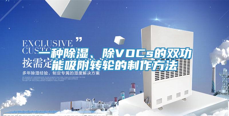 一種除濕、除VOCs的雙功能吸附轉輪的制作方法