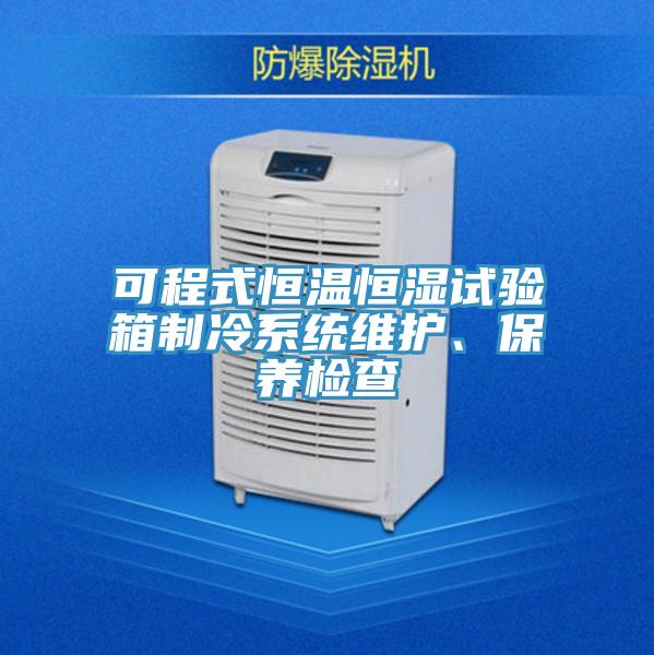 可程式恒溫恒濕試驗箱制冷系統(tǒng)維護、保養(yǎng)檢查
