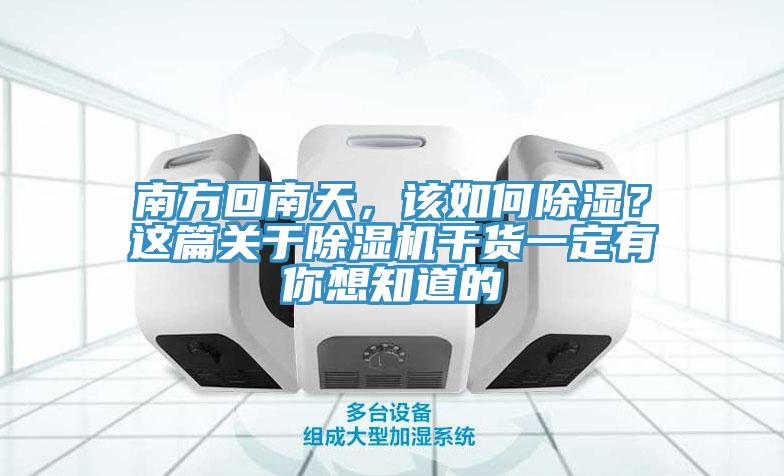 南方回南天，該如何除濕？這篇關(guān)于除濕機(jī)干貨一定有你想知道的