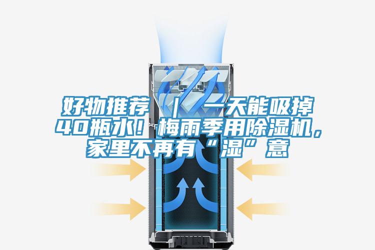 好物推薦 ｜ 一天能吸掉40瓶水！梅雨季用除濕機(jī)，家里不再有“濕”意
