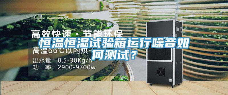 恒溫恒濕試驗箱運行噪音如何測試？