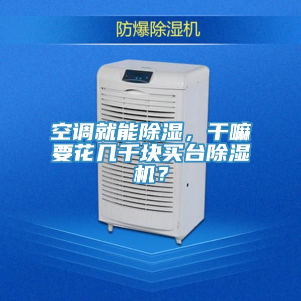 空調(diào)就能除濕，干嘛要花幾千塊買臺(tái)除濕機(jī)？