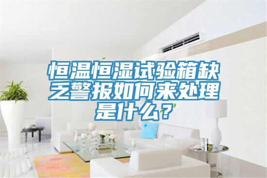 恒溫恒濕試驗(yàn)箱缺乏警報(bào)如何來處理是什么？