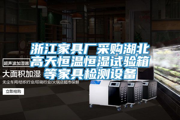 浙江家具廠(chǎng)采購(gòu)湖北高天恒溫恒濕試驗(yàn)箱等家具檢測(cè)設(shè)備