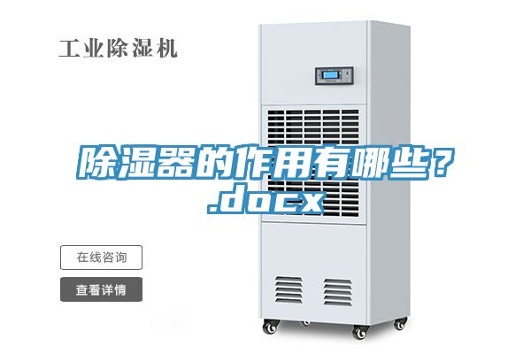 除濕器的作用有哪些？.docx