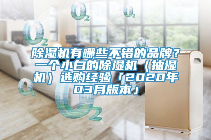 除濕機有哪些不錯的品牌？一個小白的除濕機（抽濕機）選購經(jīng)驗「2020年03月版本」