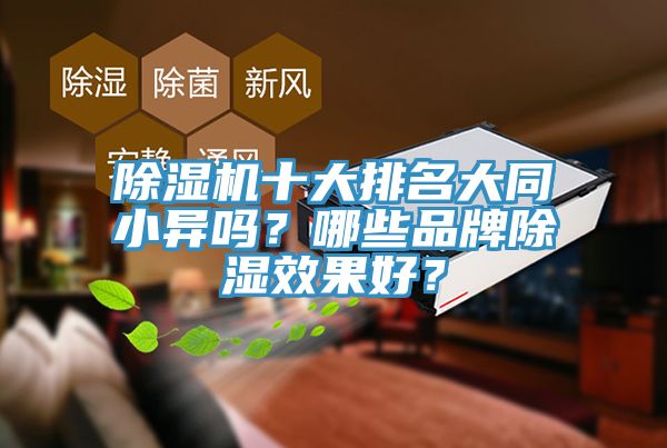 除濕機(jī)十大排名大同小異嗎？哪些品牌除濕效果好？