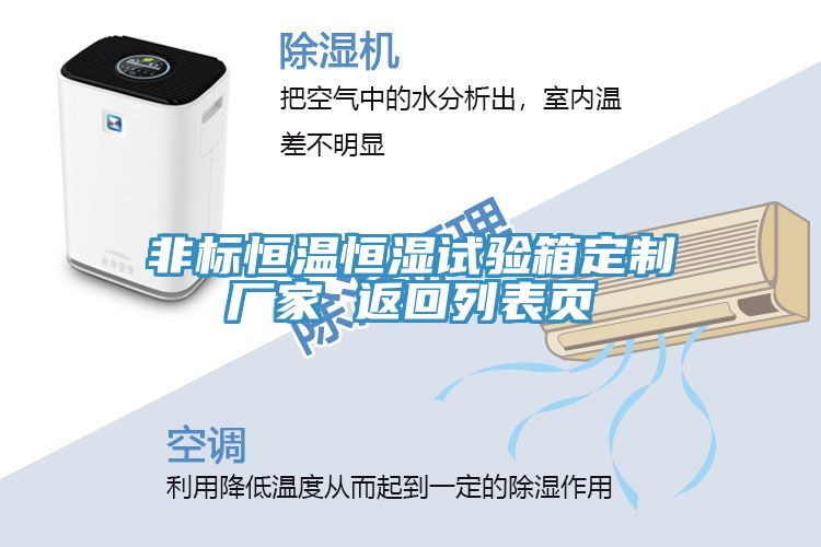 非標(biāo)恒溫恒濕試驗箱定制廠家 返回列表頁
