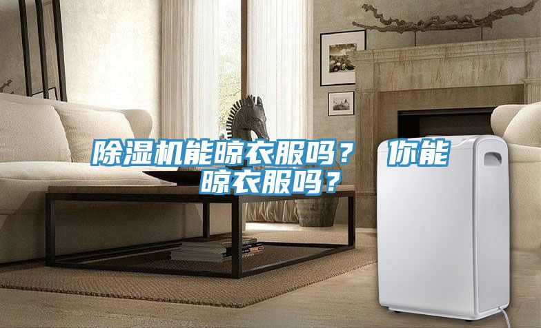除濕機能晾衣服嗎？ 你能晾衣服嗎？